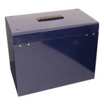 Cathedral Fscap Metal File Box Blue