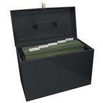 Cathedral Foolscap File Box Blk Hobk