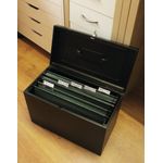 Cathedral Foolscap File Box Blk Hobk