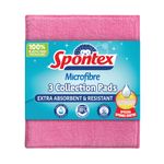 Spontex Microfibre Pads Assorted Pk3