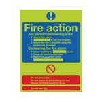Signslab Fire Action Std Niteglo