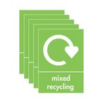 A5 Sign Mixed Recycling Pack Of 5