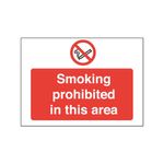 Smoking Prohibited In 450X600 Pvc
