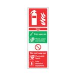 Sign Fire Extgr Water Pvc 300X100Mm