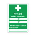 Sign First Aid And Your 600X450Mm