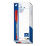 Staedtler 430 Medium Pen Red Pk10