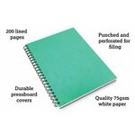 Silvine Spiral A4 Ruled Notebook Pk6