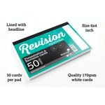 Silvine 50 Revision Card Wht Pk1000
