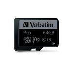 Verbatim Pro Microsdxc 64Gb Mem Card