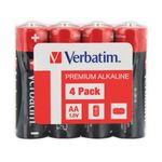 Verbatim Aa Alkaline Batteries Pk4