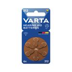 Varta Hearing Aid Batteries 312 Pk6