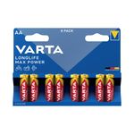 Varta Llife Max Pwr Aa Battery Pk8