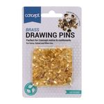 Concept Pkt.100 Brass Drawing Pins (Cart