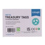 Concept Pkt.100 Metal Treasury Tags 76Mm