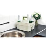 Whitefurze Craft Caddy W/Handle Wht