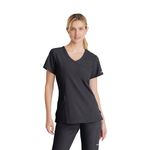 Sk102 Female Scrub Top Pewter L