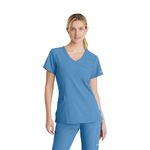 Sk102 Female Scrub Top Ceil Blue Xs