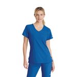 Sk102 Female Scrub Top Ro Blu 5Xl