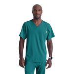 Sk0112 Unisex V Scrub Top Teal 4Xl