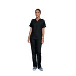 4700 Unisex Scrub Top Black 3Xl