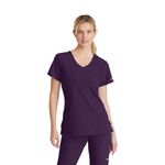 Sk102 Female Scrub Top Eggplant Xl