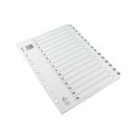 White A4 1-15 Mylar Index Dividers