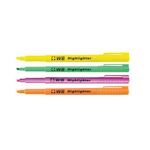 Highlighter Pens Assorted Pk4