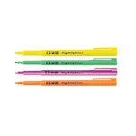 Highlighter Pens Assorted Pk4