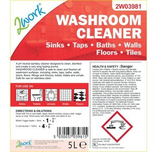 2Work Washroom Cleaner 5 Litre