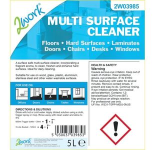 2Work Multi Surf Cleaner 5L Concent