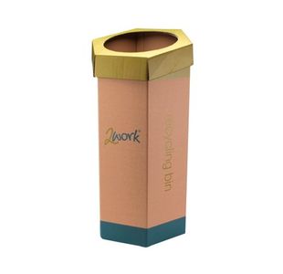 2Work Green Recycling Bin Pk3