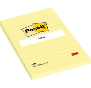 Post-It Lrg Frmt Ntes Yw 152X101 Pk6