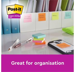 Post-It S/S Recy 47.6X47.6 Ast Pk12