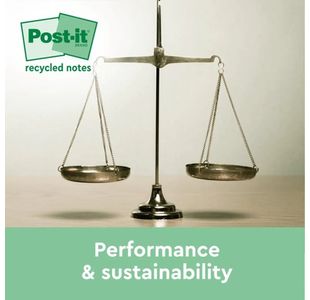 Post-It S/S Recycle 76X76 Asst Pk18