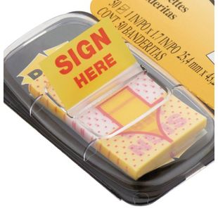 3M Post-It Indx 680-31 Sign Here P50