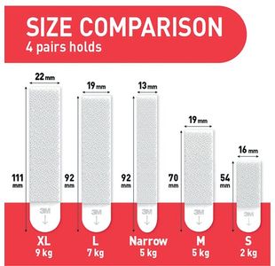 Command Pic Hang Strip L+Xl Wht Pk24