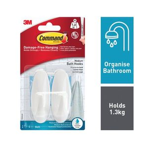 Command Bath Med Designer Hooks Pk2