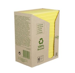 Post-It Rcycld 76X127 100Sh Ylw Pk16