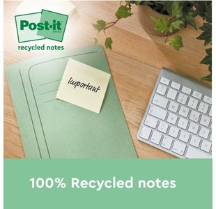 Post-It Rcycld 38X51 100Sh Yllw Pk24