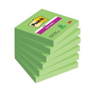 Post-It S/Stk 76X76 90S Green Pk6