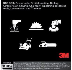 3M Earplugs 1100 Soft Foam Org Pk50