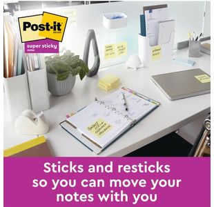Post-It Sticky Note Cab 127X76 Ylw