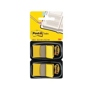 Postit Index Flag Dispenser Ylw Pk2