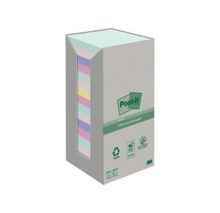 Post-It Recycled Ass 76X76 X100 Pk16