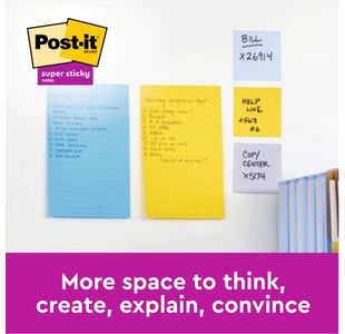 Post-It S/S Lined Notes Carnival Pk3