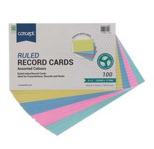 Concept Pkt.100 8�X5� Ruled Record C