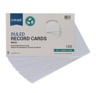 Concept Pkt.100 8�X5� Ruled Record C