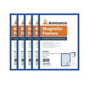 Announce Magnetic Frames A4 Blue Pk5