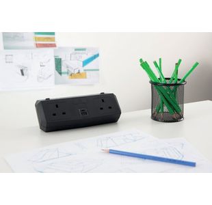 On Desk Power Module 2Xuk Socket Blk