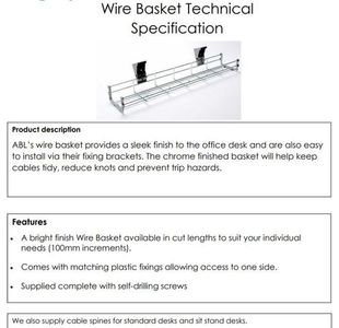 Wire Cable Basket